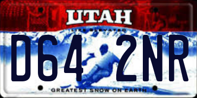 UT license plate D642NR
