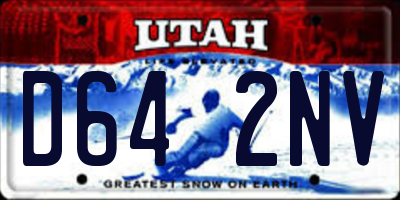 UT license plate D642NV
