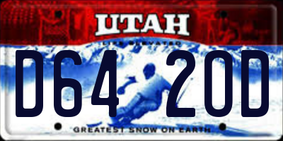 UT license plate D642OD
