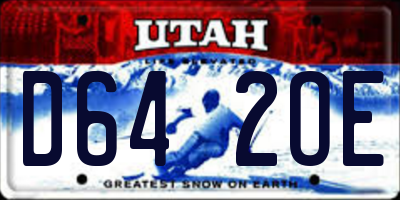 UT license plate D642OE