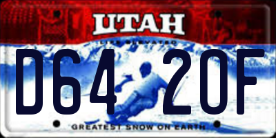 UT license plate D642OF