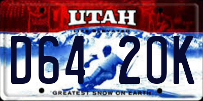 UT license plate D642OK