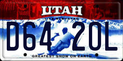 UT license plate D642OL