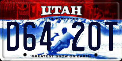 UT license plate D642OT