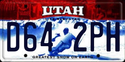 UT license plate D642PH