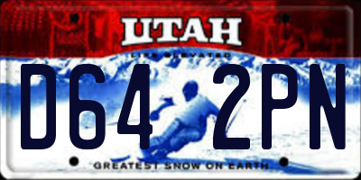UT license plate D642PN