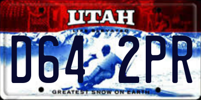 UT license plate D642PR