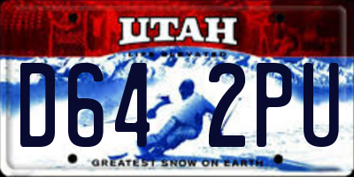 UT license plate D642PU
