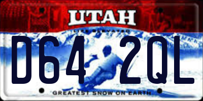 UT license plate D642QL