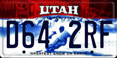 UT license plate D642RF