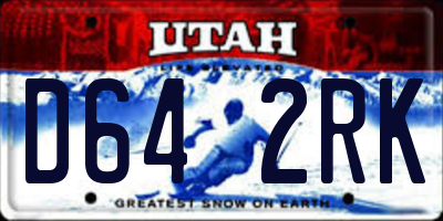 UT license plate D642RK