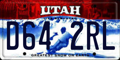 UT license plate D642RL