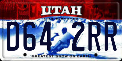 UT license plate D642RR