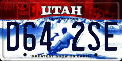 UT license plate D642SE