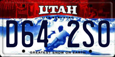UT license plate D642SO