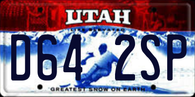 UT license plate D642SP