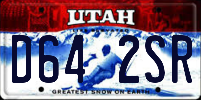 UT license plate D642SR