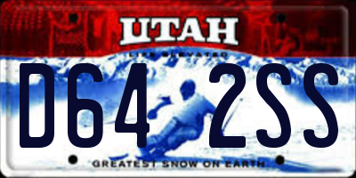 UT license plate D642SS