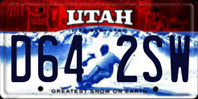 UT license plate D642SW