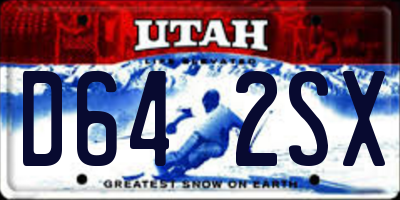 UT license plate D642SX