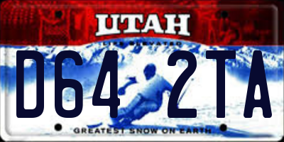 UT license plate D642TA