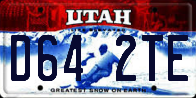 UT license plate D642TE