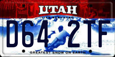 UT license plate D642TF
