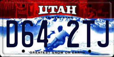 UT license plate D642TJ
