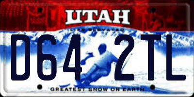 UT license plate D642TL