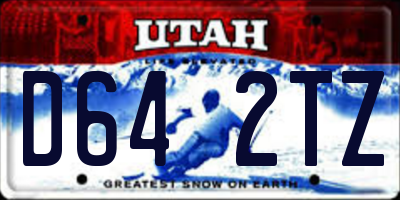 UT license plate D642TZ
