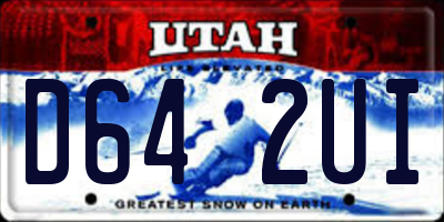 UT license plate D642UI