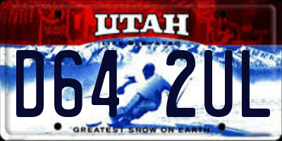 UT license plate D642UL