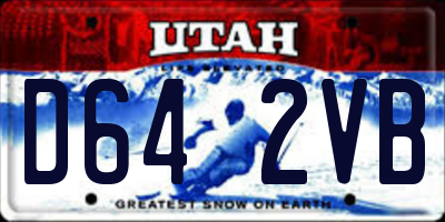 UT license plate D642VB