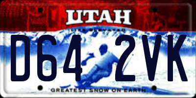 UT license plate D642VK