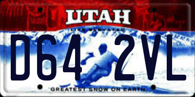 UT license plate D642VL
