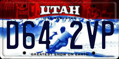 UT license plate D642VP