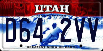 UT license plate D642VV
