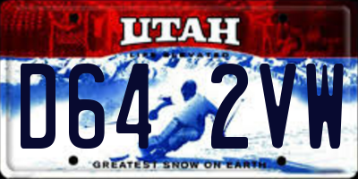 UT license plate D642VW