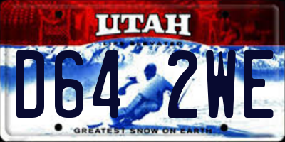 UT license plate D642WE