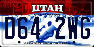 UT license plate D642WG