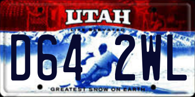 UT license plate D642WL