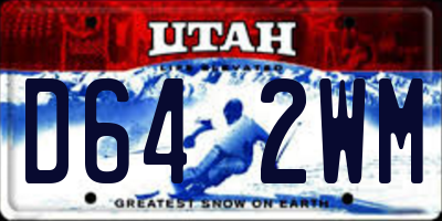 UT license plate D642WM
