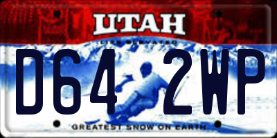 UT license plate D642WP