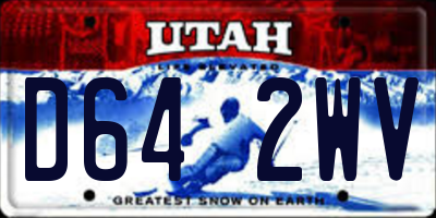 UT license plate D642WV