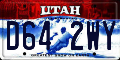 UT license plate D642WY