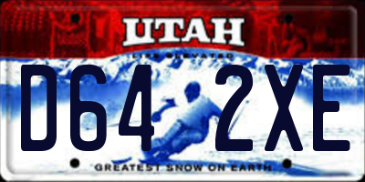 UT license plate D642XE