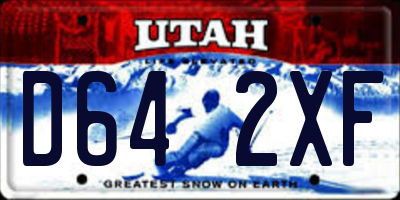 UT license plate D642XF