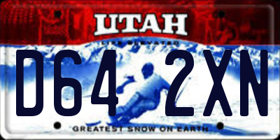 UT license plate D642XN