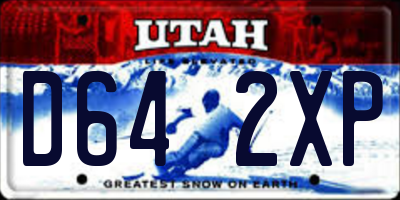 UT license plate D642XP