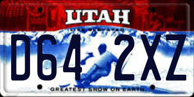 UT license plate D642XZ